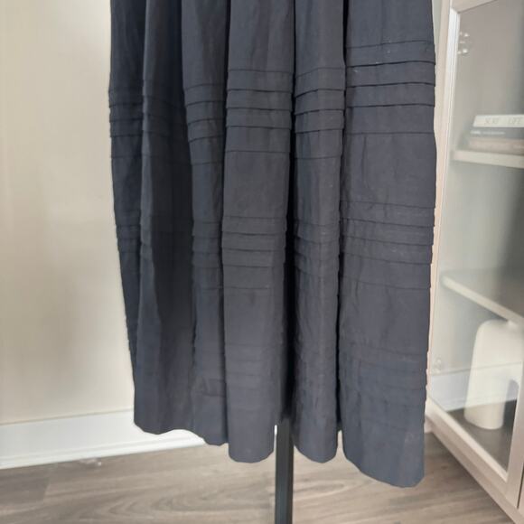 Reformation Black Scoop Neck Puff Sleeve Tiered Maxi Dress 6 Organic Cotton - Picture 4 of 7